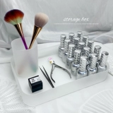 Японская прозрачная система хранения для маникюра в банке, матовый держатель для ручек, ватные диски, настольный комплект