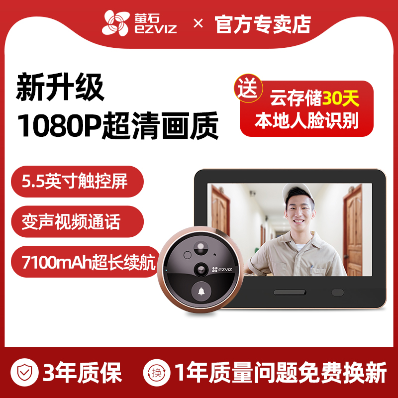 Fluorite DP2S smart electronic cat eye surveillance camera Security door video doorbell Home phone remote door mirror