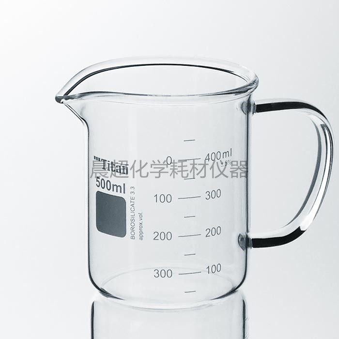 科研实验室专用厚壁 带柄 烧杯 特优级 带刻度 Titan/泰坦