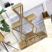 服装店包包流水台展示架橱窗柜中岛货架高低展示桌置物架鞋店鞋架