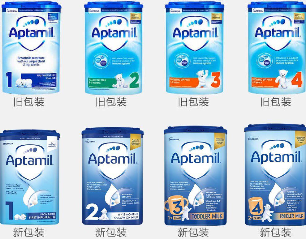 London Direct Post aptamil UK loves his US milk powder 1234 paragraphs new packaging new package tax