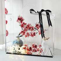 Xiaohongshus same money tree money-spending diy material bag acrylic suitcase wedding housewarming birthday gift