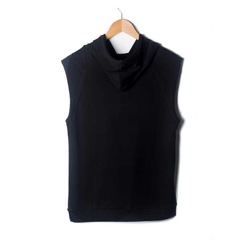 Mùa hè không tay T-Shirt Hàn Quốc vest chop tay áo len nam hoodie nam mui xe tập thể dục ngắn tay thể thao Mỏng