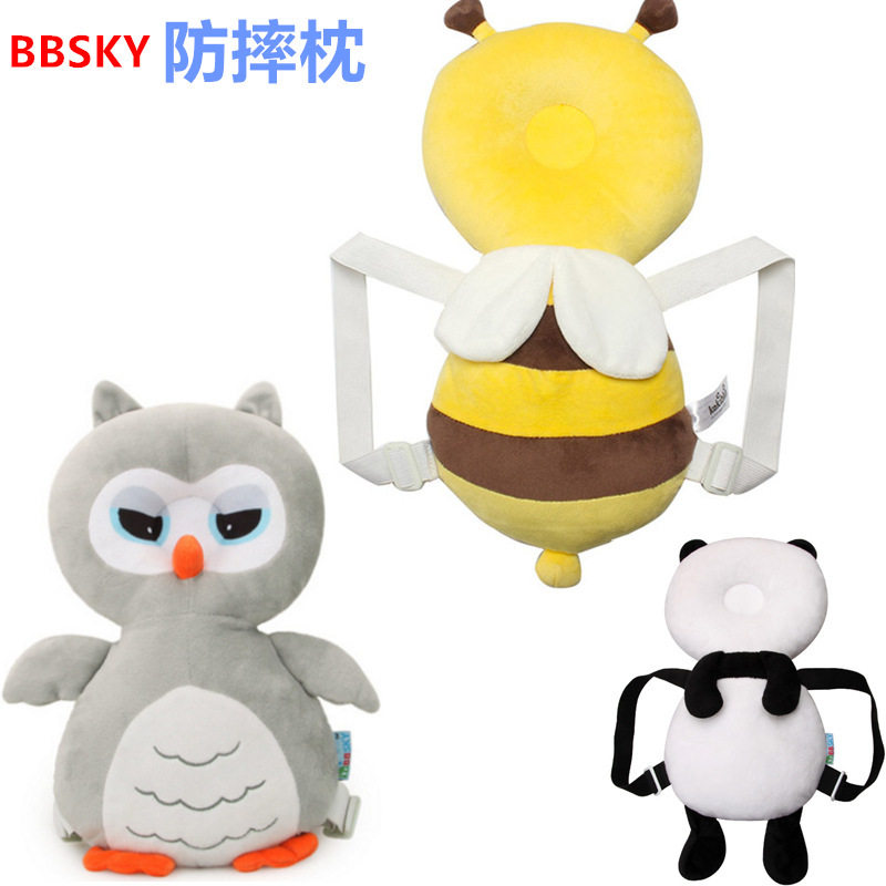 Cat head eagle protective headrest baby anti-fall baby anti-fall baby anti-fall head cartoon pillow protection cushion Learn step good