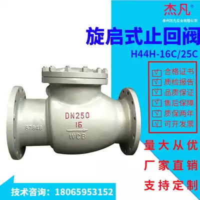 Stainless steel rotary check valve H44H-16 25C Vertical check valve Check check valve DN25 400