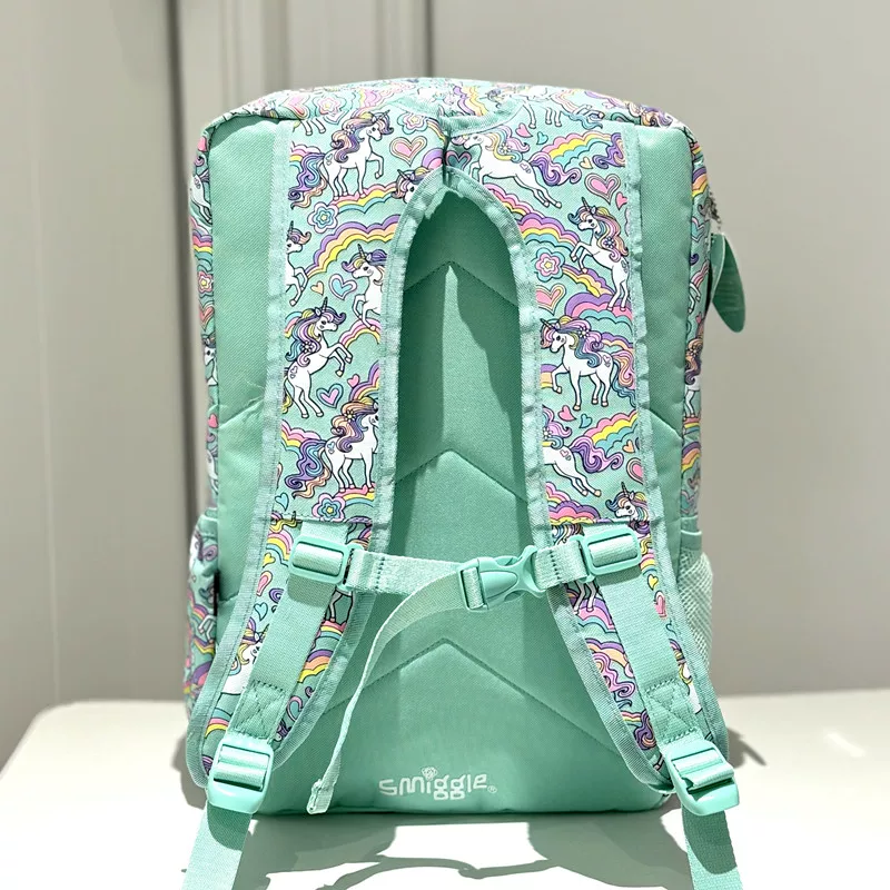 Австралийский рюкзак Smiggle для снятия стресса, суперэкстра- большой зелёный единорог, школьный рюкзак для девушек, старшая возрастная модель, подарок