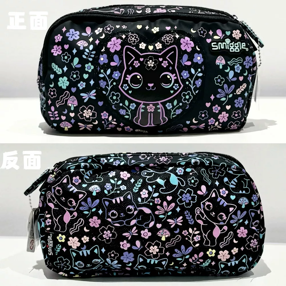 Green pencil case, double-layer storage system for students, children's pen