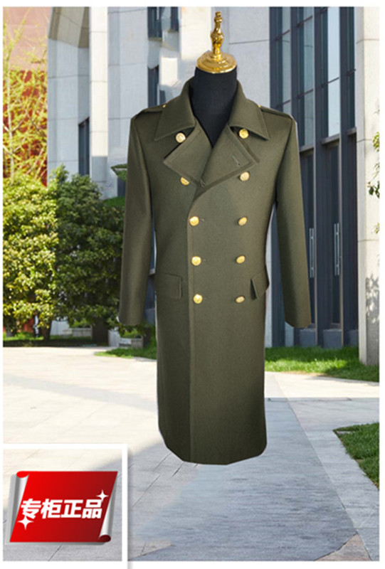 Green Cotton Coat Men's Fashion Brand Taobao Genuine Product Recommended Thick Woolen Lapel Winter Coat with Added Cotton