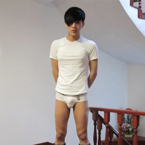 Summer dress new Korean version of the mens tight fit small round collar fashion short sleeve T-shirt clothes man cotton compassionate t beat