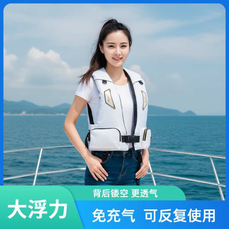 Life Jacket for Fishing, Adult, High Buoyancy, Rock Fishing Vest, Portable for Boats, Professional Swimming, River Rafting, Paddleboard, Lure Fishing Vest