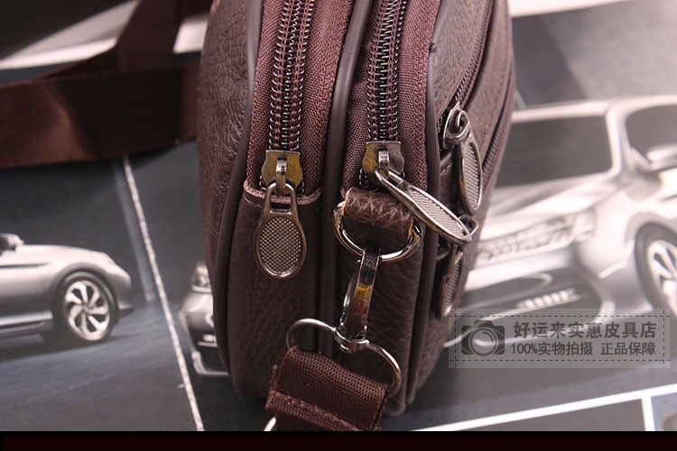 Thắt lưng da nam túi điện thoại di động Túi da đa chức năng dây kéo đôi Túi đựng túi nhỏ túi xách nữ hàng hiệu cao cấp