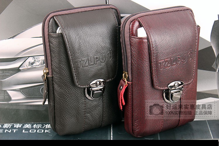 Da thật điện thoại di động túi người đàn ông mặc vành đai 6 inch dưới đây chung của người đàn ông đứng túi điện thoại di động túi người đàn ông thực sự bò thủy triều túi louis vuitton nữ
