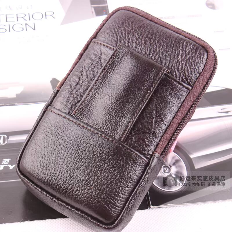 Da thật điện thoại di động túi người đàn ông mặc vành đai 6 inch dưới đây chung của người đàn ông đứng túi điện thoại di động túi người đàn ông thực sự bò thủy triều túi louis vuitton nữ