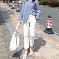 Белые прямые свободные джинсы, летние тонкие штаны, 2025 года, подходит для подростков