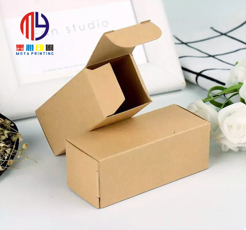 Spot yellow cowhide packaging box custom cowhide corrugated box flat carton color printing packaging can print logo