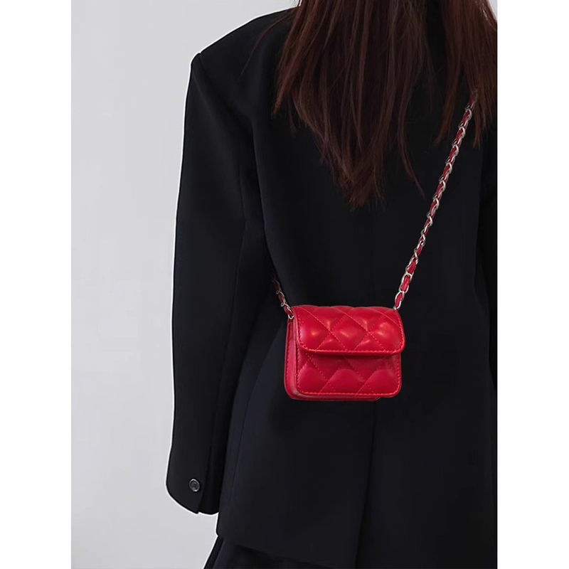 Hong Kong Mkchbk Brand Red Festive New Year Bag 2025 New Mini Lipstick Fashion Crossbody Small Square Bag Hong Kong Mkchbk Brand Red Festive New Year Bag 2025 New Mini Lipstick Fashion Crossbody Small Square Bag
