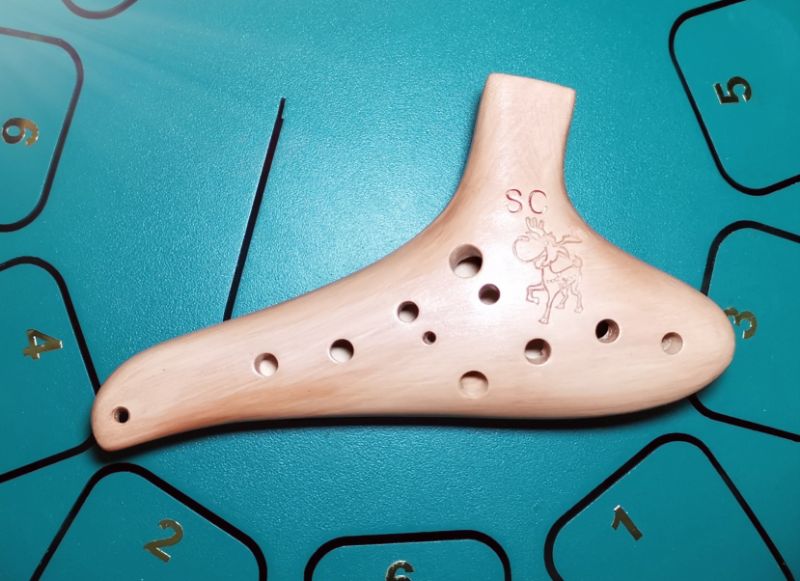 Pottery small deer twelve-hole treble C tone pottery flute 12SC pure clay environmentally friendly lavender professional playing tiamo style