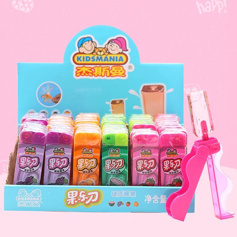 Jessman Fruit Knife Candy 576g 48 Boxed Fruit Flavored Hard Candy Scissors Internet Celebrity Fun Toys