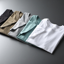 230g high branch cotton summer new foreign trade tail mens simple basic Joker short sleeve cotton T-shirt