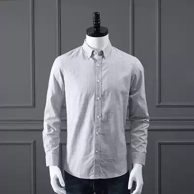 Japanese retro plaid shirt foreign trade men's summer new fashion casual long-sleeved shirt shirt men's trend