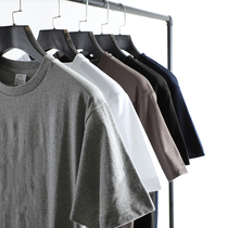 Joker good wear Foreign trade tail single wash pure color cotton Joker base shirt round neck youth pullover short sleeve t-shirt