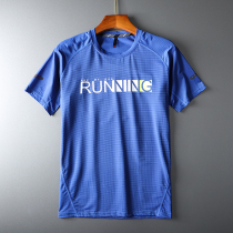 Professional sports fabric high elastic quick-drying breathable foreign trade Mens tail sports fitness short sleeve t-shirt