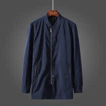 超值特献 外贸工厂剪标尾货男装时尚中长款棒球领风衣夹克外套潮