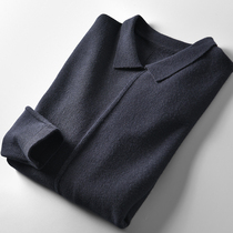 Fine Gentleman Tune Fine Soft Foreign Trade Mens Clothing Factory Cut Tail Goods Turnover Pure Color Sweater Jacket Male Tide