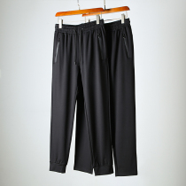 Commuter Good Stock Elastic Comfort Autumn Winter New Men Pure Color Press Rubber Zip Sport Casual Pants Pants