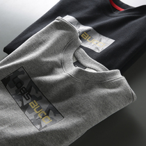 Simple letter printing autumn foreign trade factory tail goods Mens Round neck long sleeve Terry sweater coat mens tide