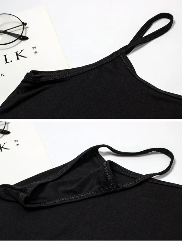 XL chống nhẹ sling vest nữ đoạn ngắn lỏng lớn căng chất béo MM bọc ngực ống áo sơ mi