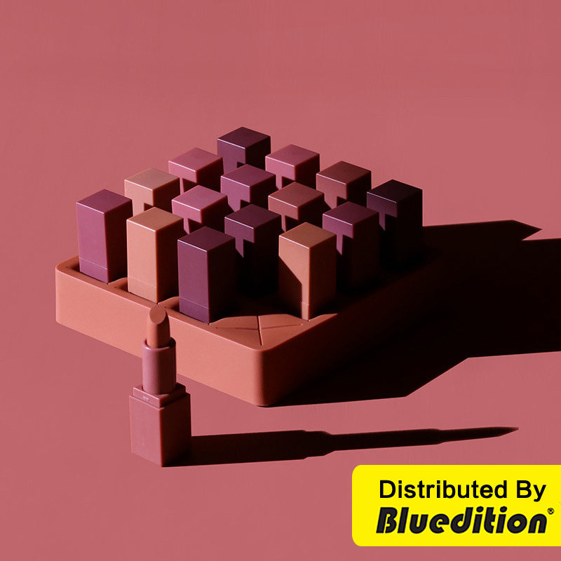 MUID mouth red containing box desktop small number vertical multi-grid finishing with portable large capacity cosmetic lipstick bracket