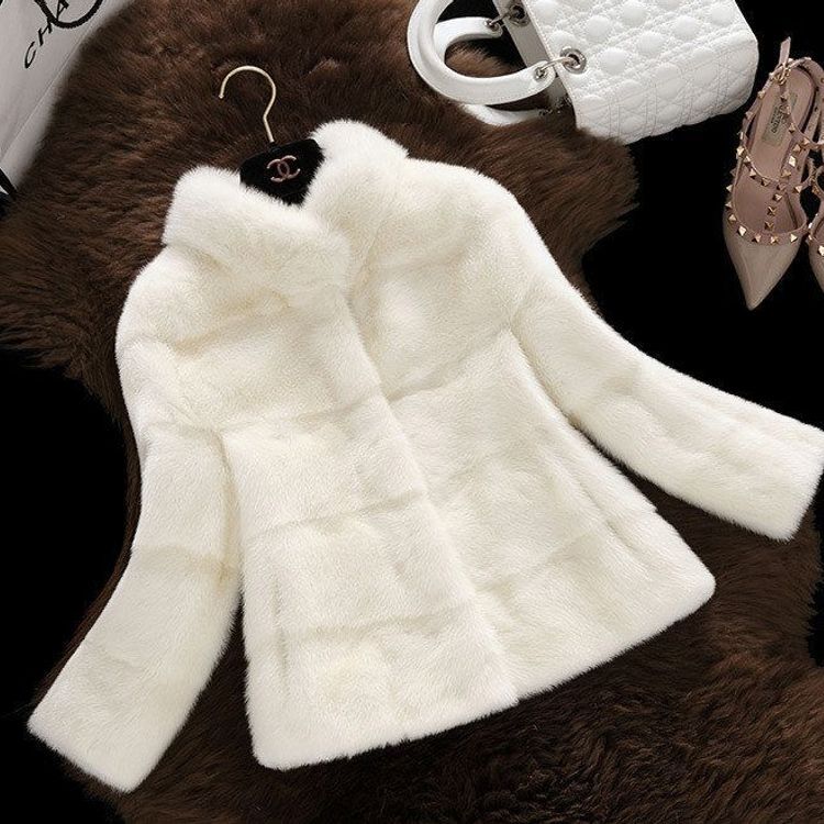 Mink Fur Coat Jacket New Winter Haining Faux Fur 2020 Manufacturer Stand Collar Fur Coat for Women