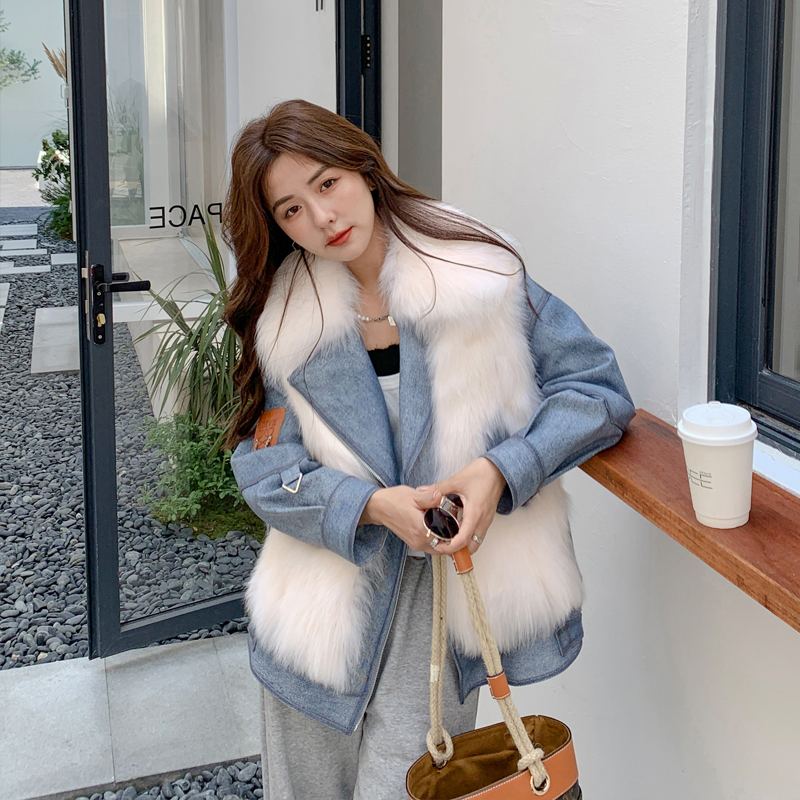 Fox fur wool integral Parksuit woman coat winter new net red and reduced leather grass coat with multiple detachable