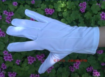 High-grade white concierge etiquette glue point non-slip gloves for military parade security duty gymnastics activities