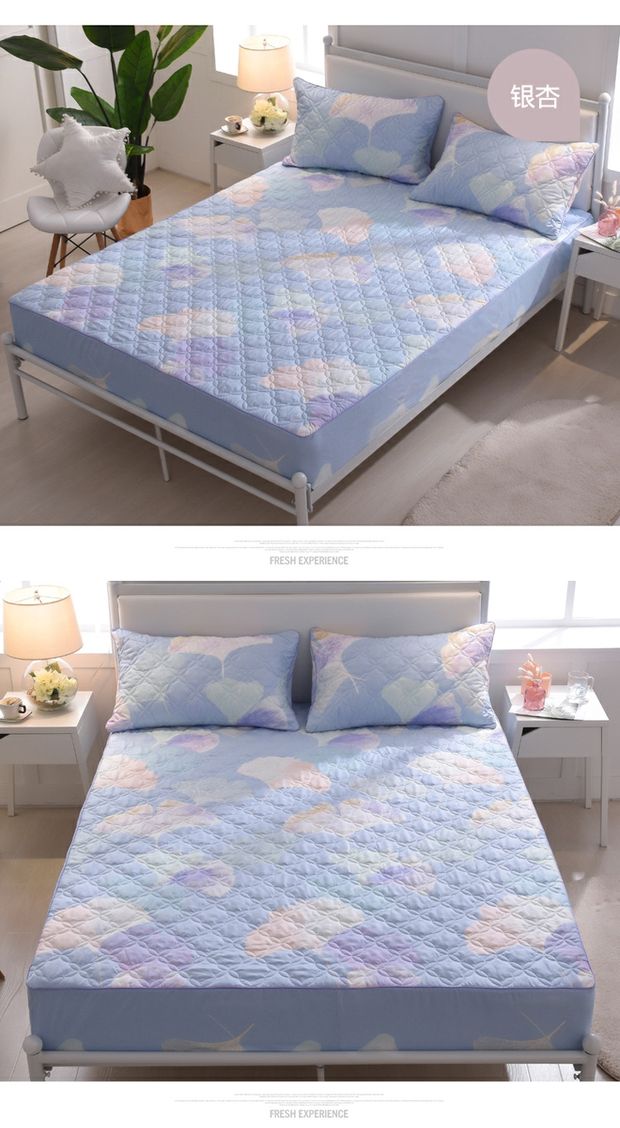 Giường một miếng bông dày chần Simmons bảo vệ bọc nệm mỏng nệm phủ bụi phủ giường 1,8m m Ga chun chần Everon