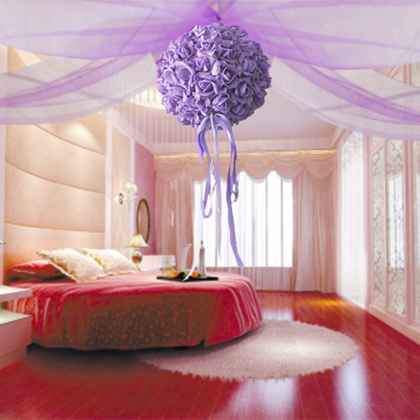 Wedding House Wedding Wedding Wedding La Fancy Wedding House Arrangement Decoration Items New House Decorated Flower Ball Veil Hanging Accessories Package Free