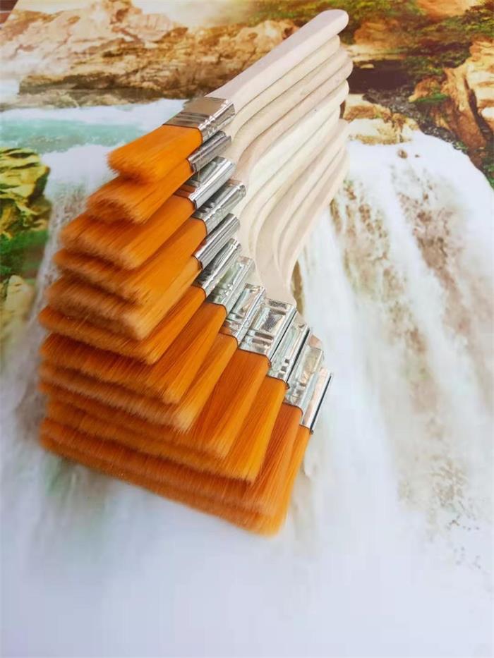 Brush Flat Head Hair Sweep Oil Painting Fine Art Supplies Industrial Paint Brushed Tools Watercolor Pen Nylon Gross Glue Painting