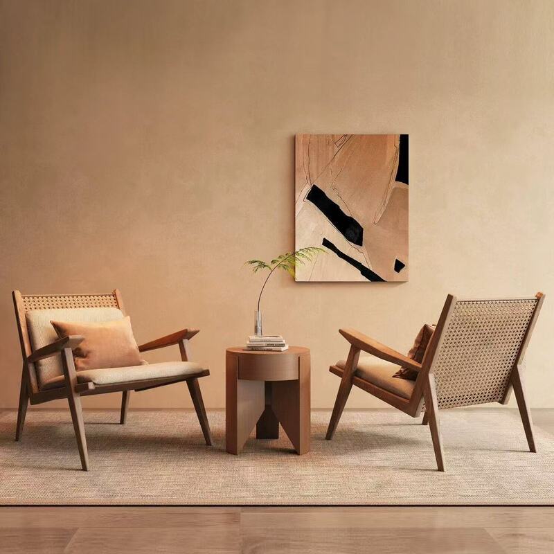 Wabi-Sabi Style Single Sofa Chair, Hotel, Bed and Breakfast, Balcony, Living Room, Reception, Leisure Chair, Antique Style Guest Chair, Three-Piece Set Wabi-Sabi Style Single Sofa Chair, Hotel, Bed and Breakfast, Balcony, Living Room, Reception, Leisure Chair, Antique Style Guest Chair, Three-Piece Set