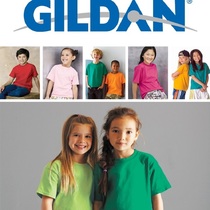 Childrens pure cotton-collar short-sleeved T-shirt Gildan loose tops summer thin-style diy custom cultural shirt for children t