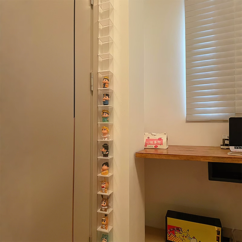 Corner Blind Box Storage丨Display Rack Corner Storage Rack Acrylic Transparent Dustproof Figure Storage Box Home