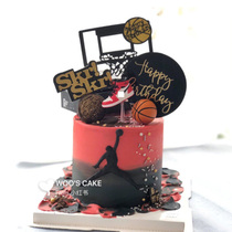 Cake Decoration Mini Small Basketball Basket Sneakers Plugin Boy Boy God Dad Dunk Basketmaster Birthday Party Dress Up