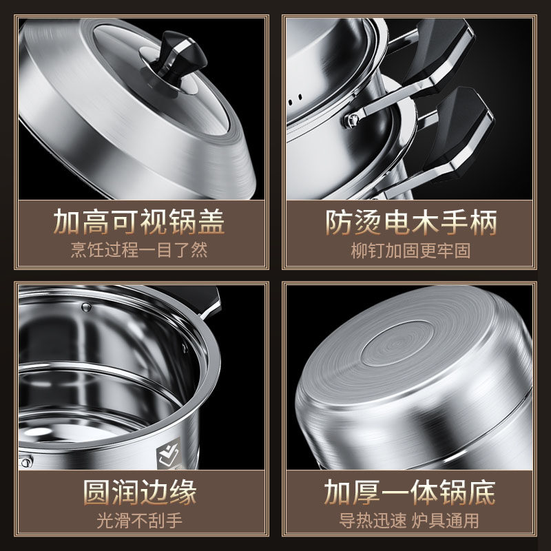 New 304 Stainless Steel Steamer Pot for Home Use, Multifunctional Steamer with Large Capacity and Steaming Basket, Suitable for Induction Cookers and Gas Stoves