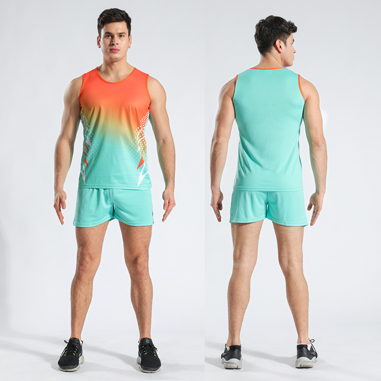 2020 new track and field uniforms men's and women's sports vests running clothes middle and long distance running training clothes same style