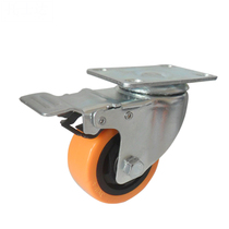 Polyurethane thick caster furniture pulley flat with brake wheel wheel wheel wheel heavy caster universal wheel