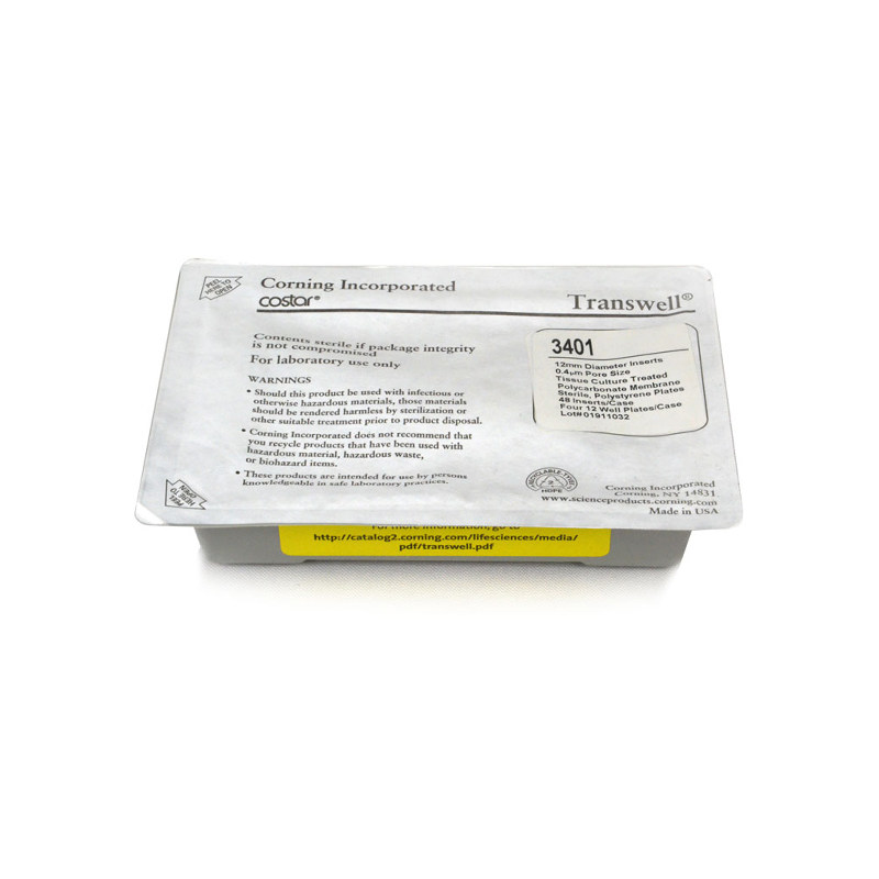 Corning 3401Transwell嵌套含12孔板PC膜12mm孔径0.4um