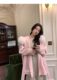 ສີບົວລະດູຫນາວ 2023 Cape Fox Fur Collar Double-sided Cashmere Coat Mid-Length New Woolen Coat Women Small