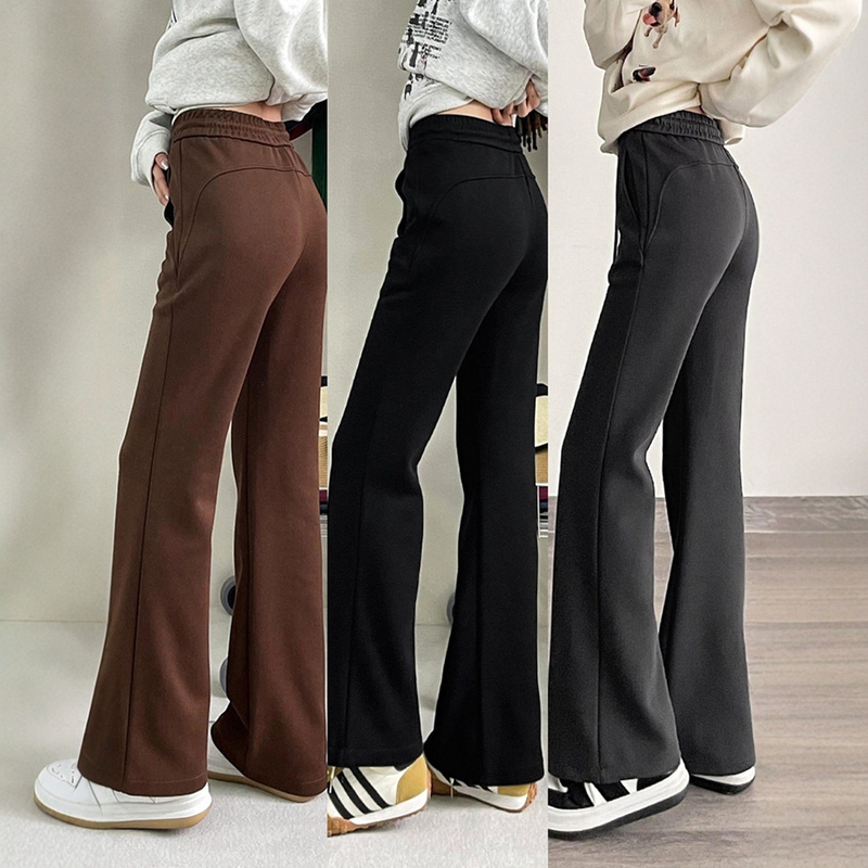 Pear-Shaped Body Flared Casual Pants for Women, Spring New Style, Plus Size, High-Waisted, Loose, Slimming, Sporty Wide-Leg Sweatpants