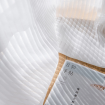 2021 new vertical Louver Curtain Net red curtain white sand transparent transparent balcony bay window white tulle window