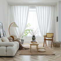 2021 New curtain curtain light transparent transparent phantom yarn anti-cat scratch protection privacy non-hook shading window screen